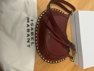 Bolso Isabel Marant Rojo con Tachuelas Doradas