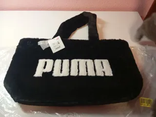 Bolso PUMA peluche negro