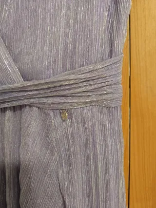 Vestido Rinacimiento fiesta lila plateado T.M