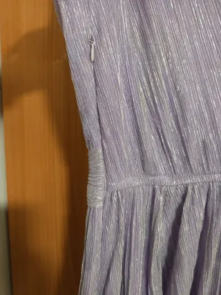 Vestido Rinacimiento fiesta lila plateado T.M