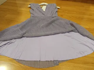 Vestido Rinacimiento fiesta lila plateado T.M