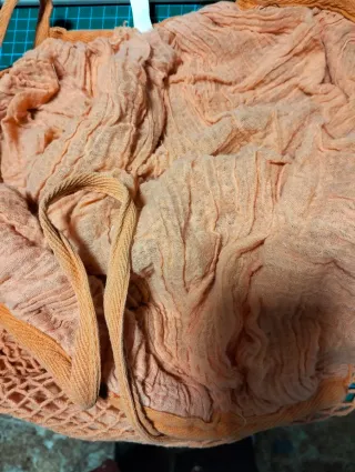 Bolsa de rejilla naranja