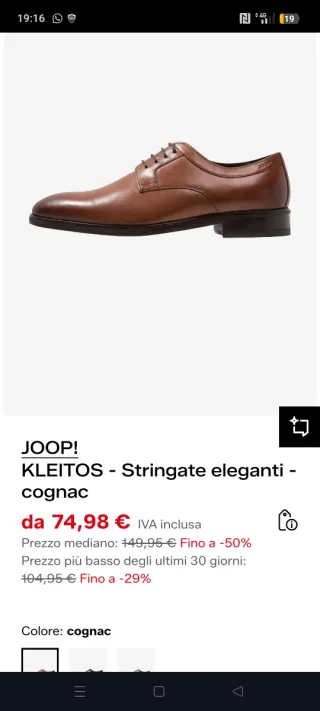 JOOP! Scarpe eleganti pelle marrone Tg 40