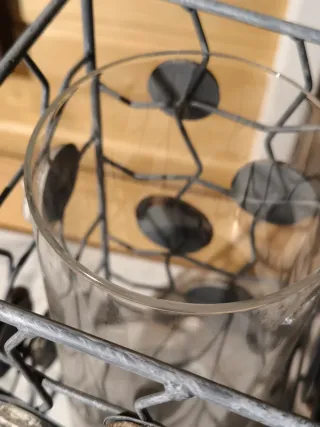 Portacandele in metallo con decorazioni