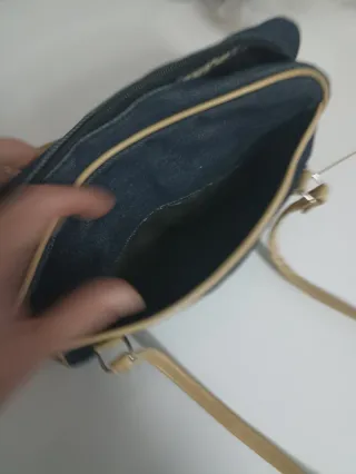 Bolso vaquero y beige