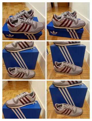 Zapatillas Adidas Talla 42 Gris/Rojo