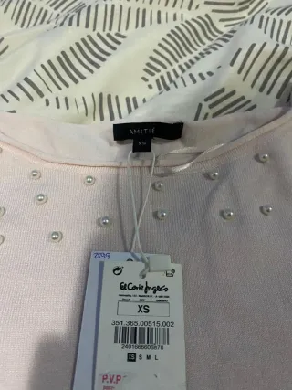 Camiseta AMITIE perlas talla única