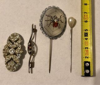 4 spille vintage in metallo