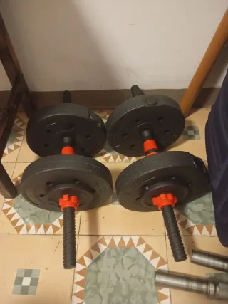 Kit Barra Pesas 50kg Decathlon