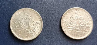 Coppia di monete in argento