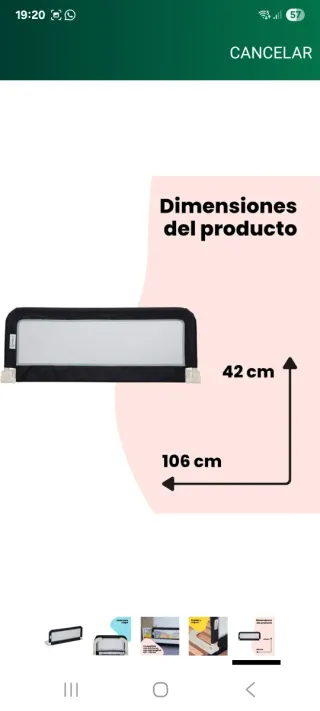 Barrera de seguridad para cama Safety