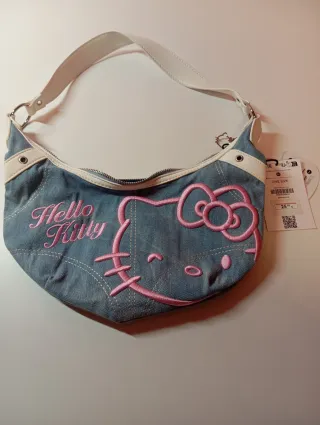 Bolso Hello Kitty Bershka Denim Rosa
