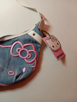 Bolso Hello Kitty Bershka Denim Rosa