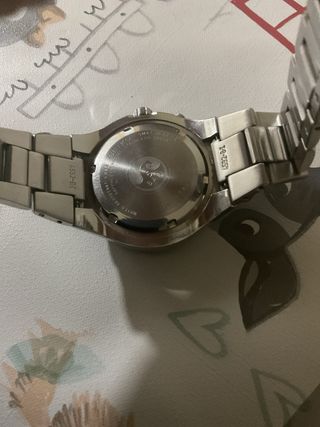 Reloj Seiko Kinetic Plata y Blanco