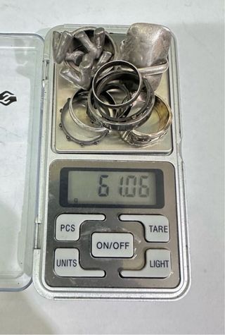 Lotto 14 Cucchiai in Argento 127gr + Anelli 61gr