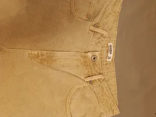 Pantalón vaquero Pull&Bear beige mujer Talla M