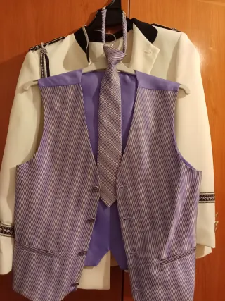 Traje de Comunión Niño Blanco y Azul