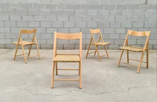 4 sillas plegables HABITAT. Vintage, 70s.