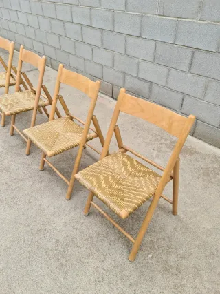 4 sillas plegables HABITAT. Vintage, 70s.