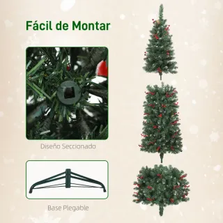 Árbol Navidad Estrecho con Bayas