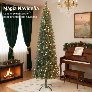 Árbol Navidad Estrecho con Bayas