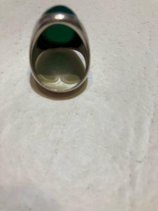 Anillo Vintage Plata y Piedra Verde