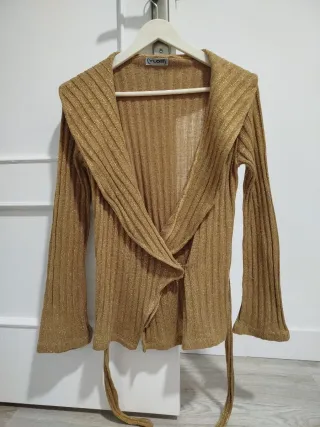 Cardigan brillo dorado YLOS Talla S/M