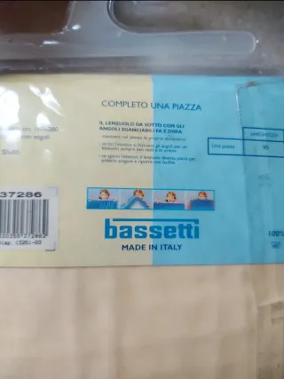 Completo letto Bassetti nuovo con cartellino