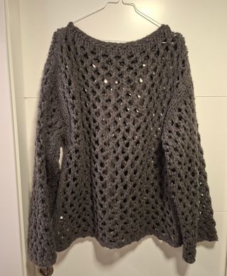 Jersey de Zara de punto gris oversize