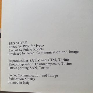 Libro vintage anni ‘70 : Iveco “Bus Story”