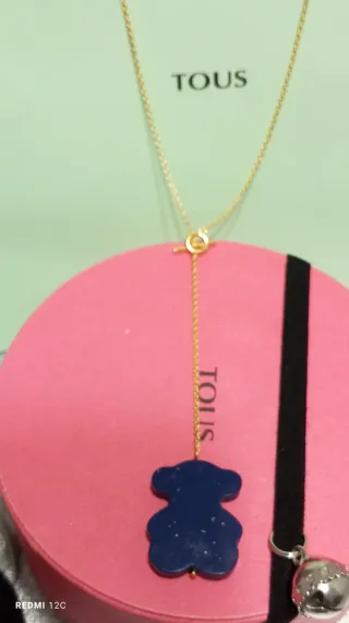 Collar Tous Oso morado y Dorado