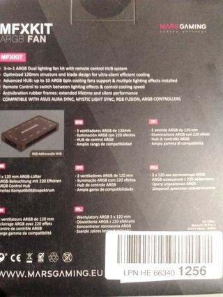 3 Ventiladores 120mm ARGB + Mando