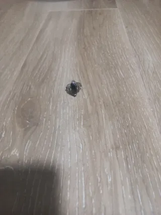 Anillo Plata Antiguo Piedra Onix Negra