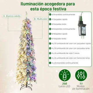 Árbol Navidad Slim Luces Bicolor