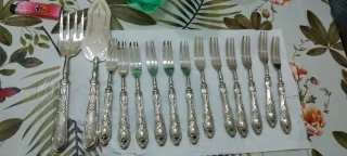 Set posate argento 800