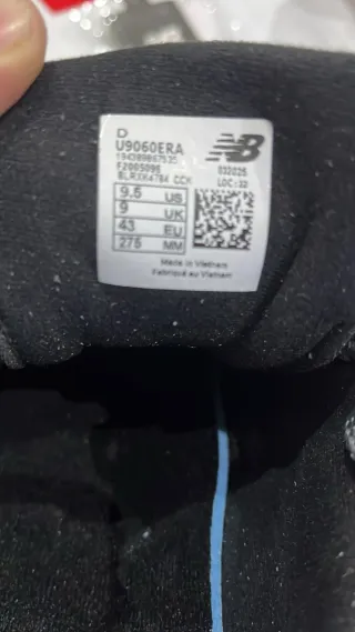 New Balance U9060ERA Grigie/Nere EU 43 Nuove