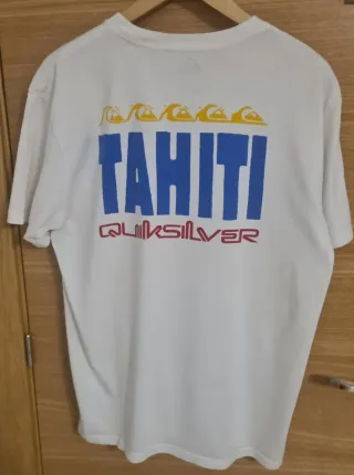 Camiseta surf Quiksilver Tahiti blanca Talla L
