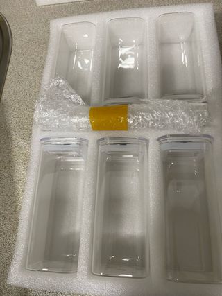 Set 5 Vasos Cristal con Tapa Hermética