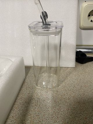 Set 5 Vasos Cristal con Tapa Hermética