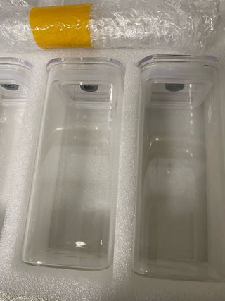 Set 5 Vasos Cristal con Tapa Hermética