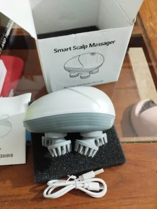 Masajeador de cuero cabelludo blanco