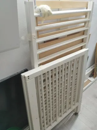 Cuna madera blanca Ikea con colchón