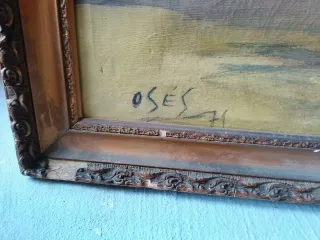 Oleo sobre lienzo bodegón floral firmado 1971