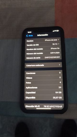 iPhone XR iOS 18.7.3