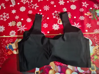 Top Negro Encaje Lycra Talla Única