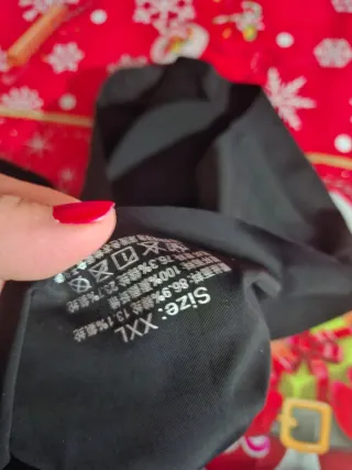 Top Negro Encaje Lycra Talla Única