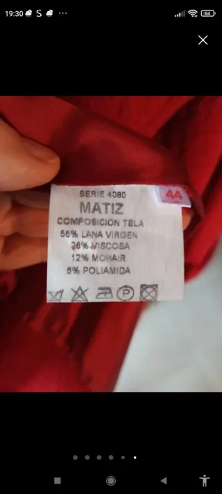 Chaqueta roja mujer