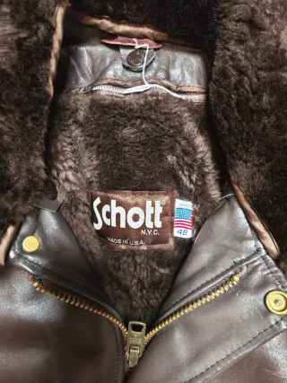 Chaqueta Schott 684sm Talla M Marrón Piel