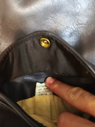 Chaqueta Schott 684sm Talla M Marrón Piel