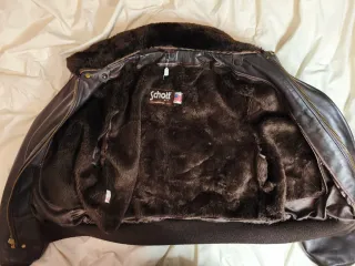 Chaqueta Schott 684sm Talla M Marrón Piel